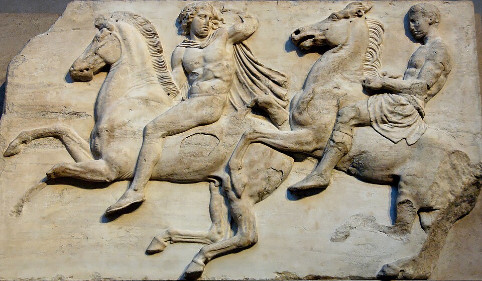 Phidias (workshop), Parthenon frieze "The Cavalcade" (west frieze), c. 447–432 BC