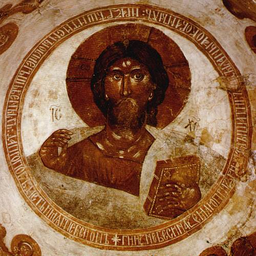 Theophanes the Greek, fresco "Christ Pantocrator," Church of the Transfiguration on Ilyina Street, Novgorod, 1378