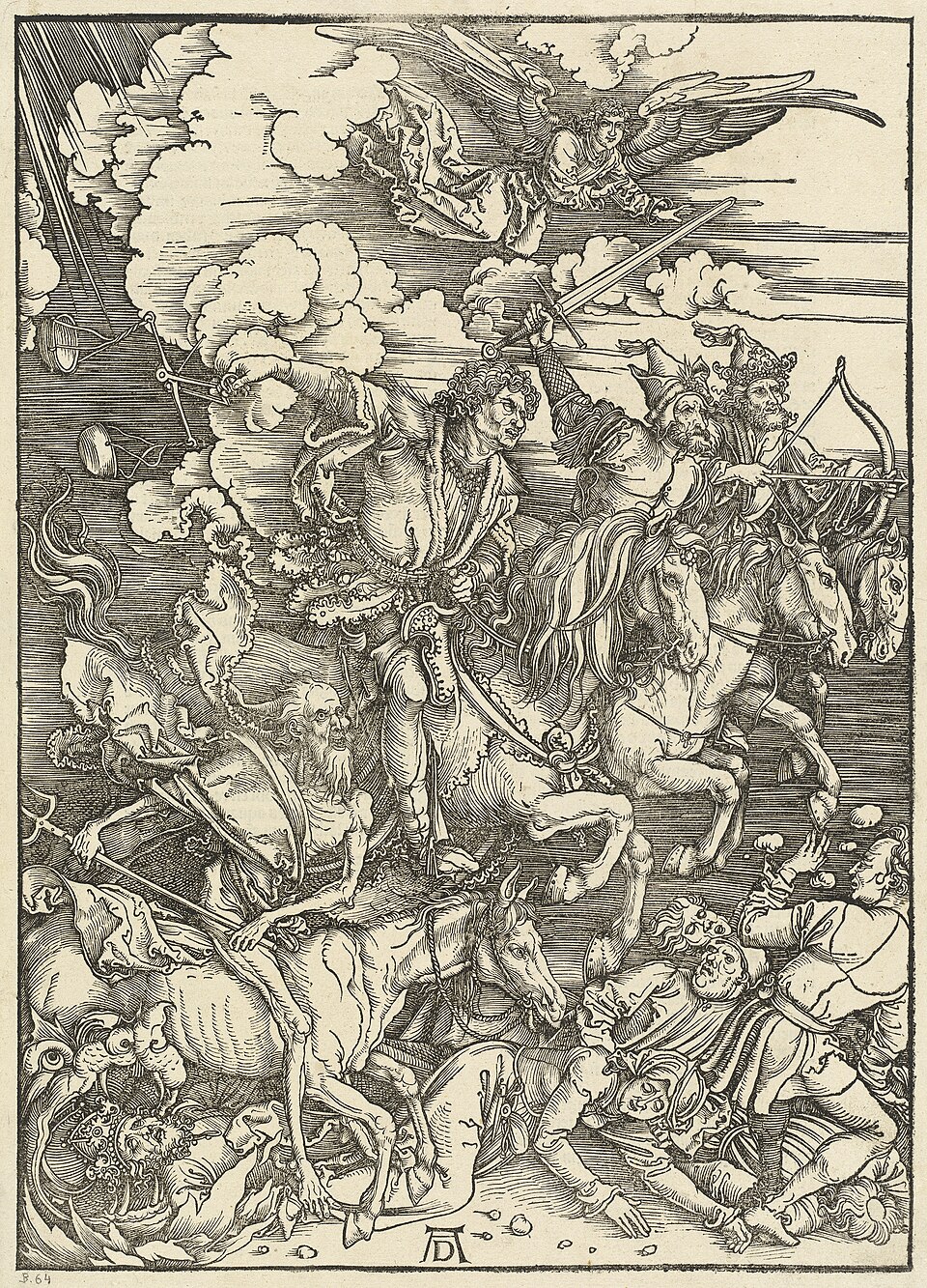 Albrecht Dürer, "The Four Horsemen of the Apocalypse" (engraving), 1498