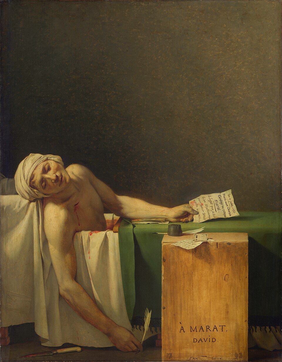 Jacques-Louis David, "The Death of Marat," 1793