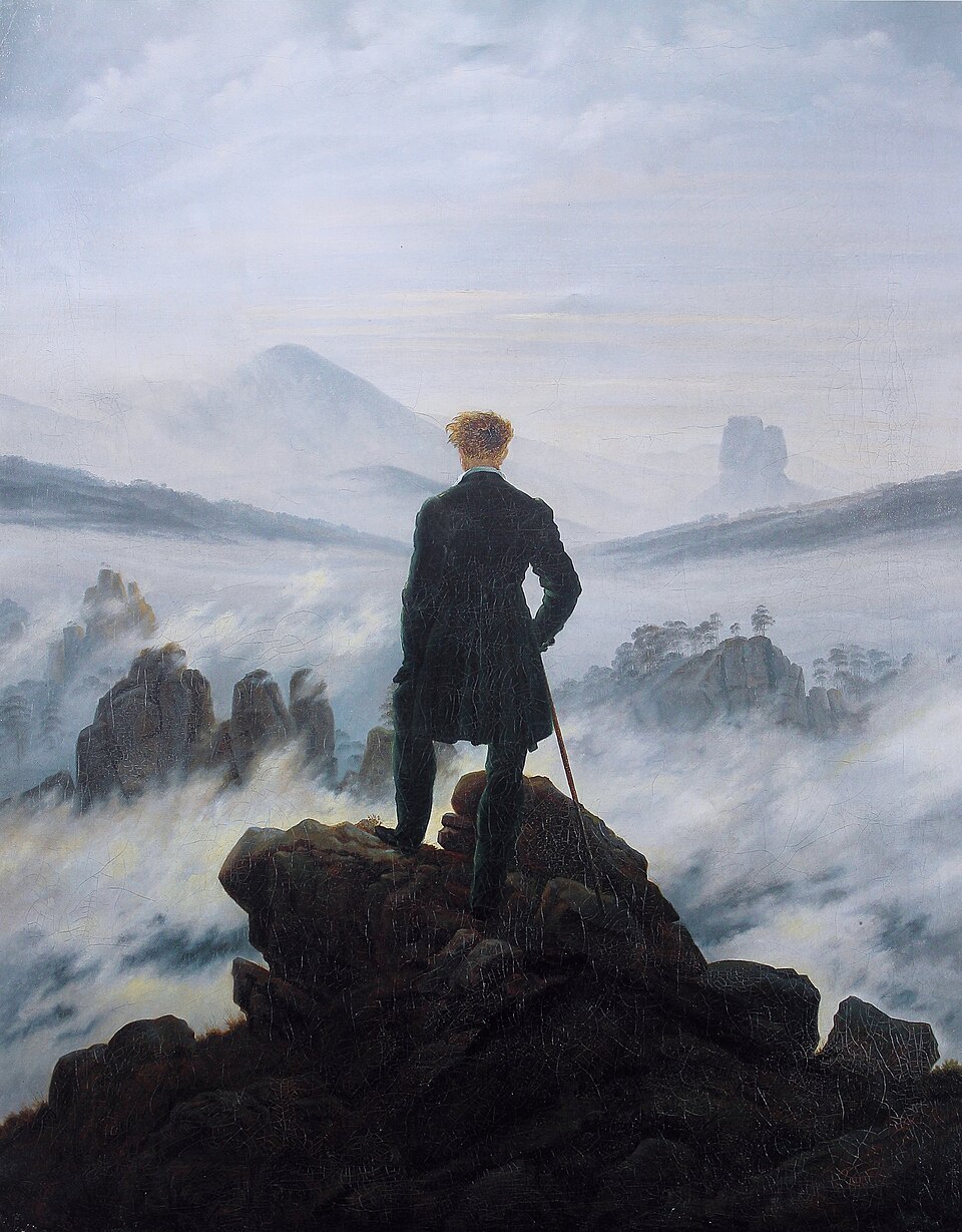 Caspar David Friedrich, "Wanderer above the Sea of Fog," c. 1818