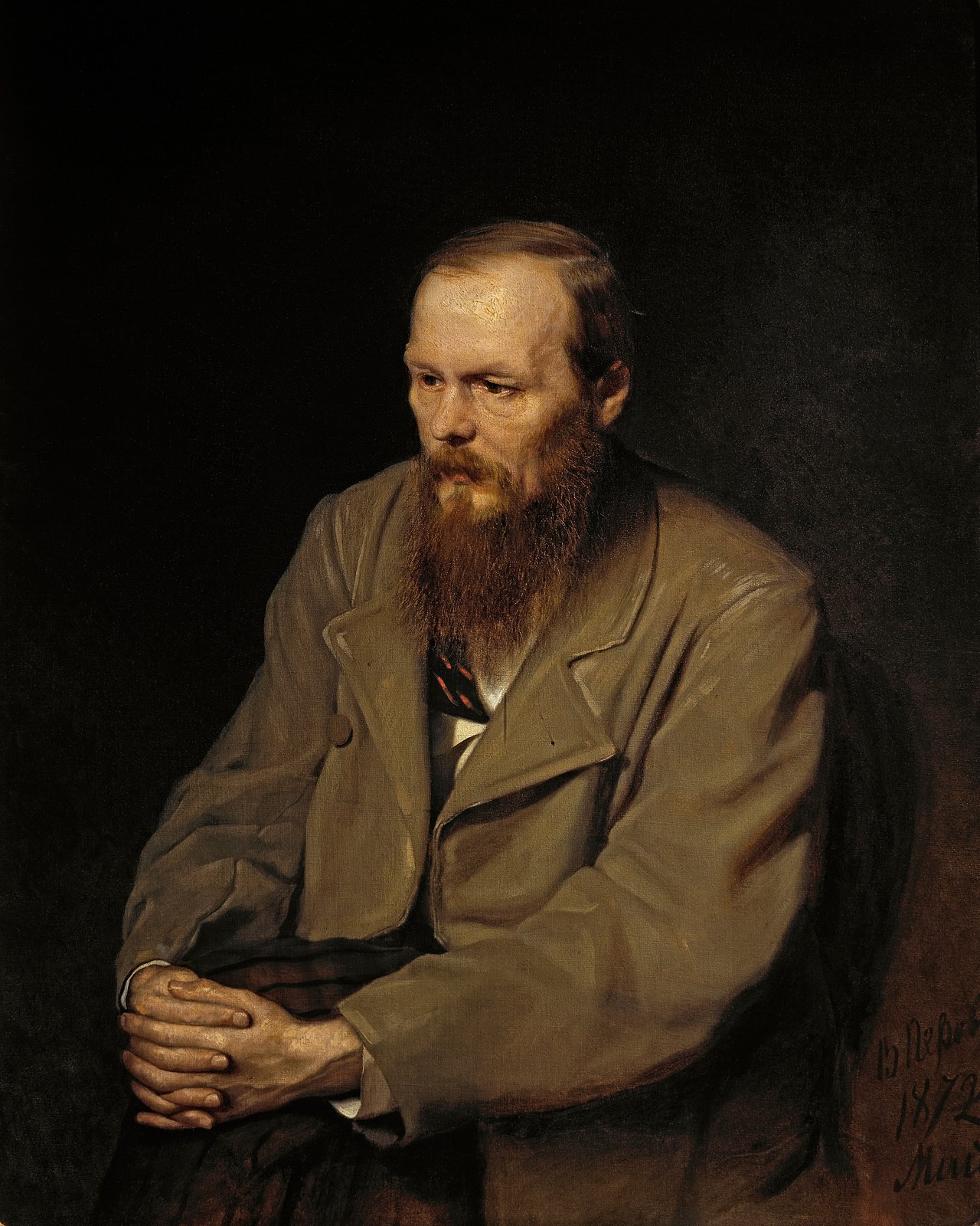 V. Perov, portrait of F. M. Dostoevsky (1872), the Tretyakov Gallery